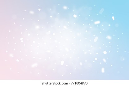 Vector layout with bright snowflakes. Shining colored illustration with snow in christmas style. The template can be used as a new year background.