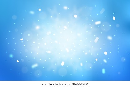 Vector layout with bright snowflakes. Shining colored illustration with snow in christmas style. The pattern can be used for new year leaflets.