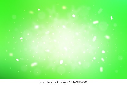 Vector layout with bright snowflakes. Snow on blurred abstract background with gradient. The pattern can be used for new year leaflets.