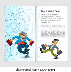 Vector layout brochures, flyers, presentations for business