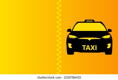 Vector layout of a business card with a taxi car. Design for advertising a taxi service. Adaptable for poster, flyer, banner or social media
