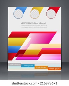 Vector layout business flyer, magazine cover, or corporate geometric design template advertisment