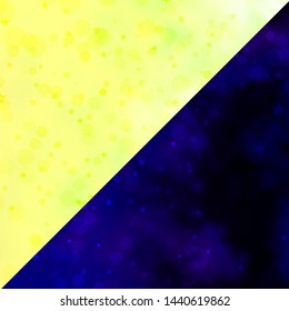 Vector layout with circles, stars. Abstract illustration with colorful spots, stars. Template for business cards, websites.