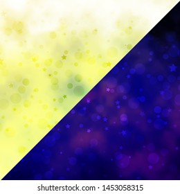 Vector layout with circles, stars. Abstract illustration with colorful spots, stars. Design for textile, fabric, wallpapers.