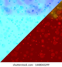 Vector layout with circles, stars. Colorful disks, stars on simple gradient background. Design for wallpaper, fabric makers.