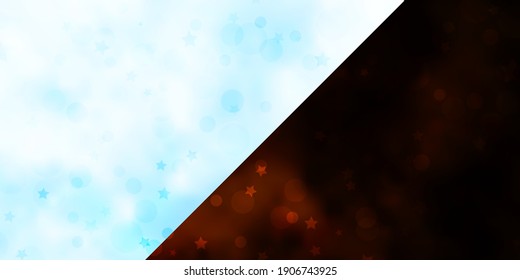 Vector layout with circles, stars. Colorful illustration with gradient dots, stars. Design for textile, fabric, wallpapers.