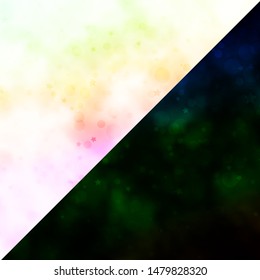 Vector layout with circles, stars. Illustration with set of colorful abstract spheres, stars. Design for textile, fabric, wallpapers.