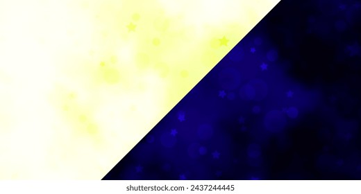 Vector layout with circles, stars. Illustration with set of colorful abstract spheres, stars. Design for wallpaper, fabric makers.