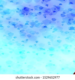 Vector layout with circular shapes, stars. Glitter abstract illustration with colorful drops, stars. Pattern for design of fabric, wallpapers.
