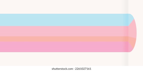 Vector Layout with Colorful Border made of Stripes on a Off-White Backgound. Simple Geometric Minimalist Print with Blue, Coral and Pink Lines ideal for Cover, Layout, Flayer, Banner, Blanks.
