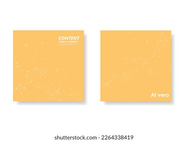 Plantillas de portada de diseño de vectores para folletos, volantes y folletos. Resumen de tecnología con puntos y líneas conectados. Antecedentes científicos. Datos digitales