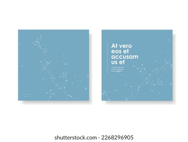 Vector layout cover templates for brochure and flyer and booklet. Abstract technology with connected dots and lines. Science background. Digital data