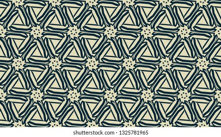 Vector layout with curved line, illusion triangles. Abstract hipster pattern. For your wallpaper, advert, banner, poster. mixed green color. seamless