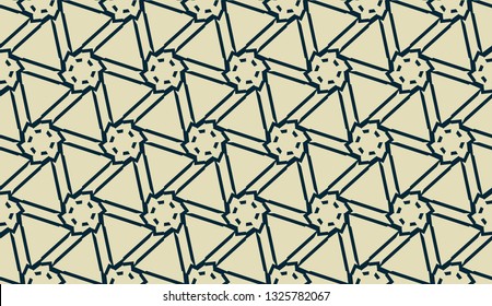 Vector layout with curved line, illusion triangles. Abstract hipster pattern. For your wallpaper, advert, banner, poster. mixed green color. seamless