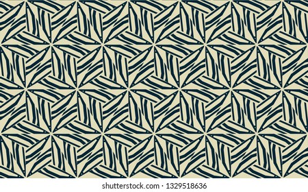 Vector layout with curved line, illusion triangles. Abstract hipster pattern. For your wallpaper, advert, banner, poster. mixed green color. seamless