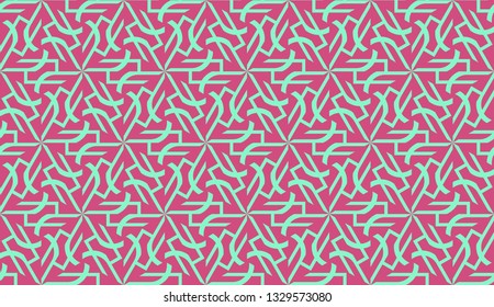 Vector layout with curved line, illusion triangles. Abstract hipster pattern. For your wallpaper, advert, banner, poster. Cherry color.