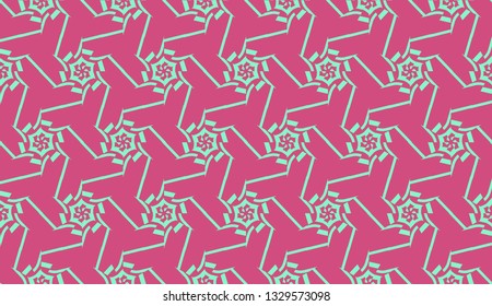 Vector layout with curved line, illusion triangles. Abstract hipster pattern. For your wallpaper, advert, banner, poster. Cherry color.