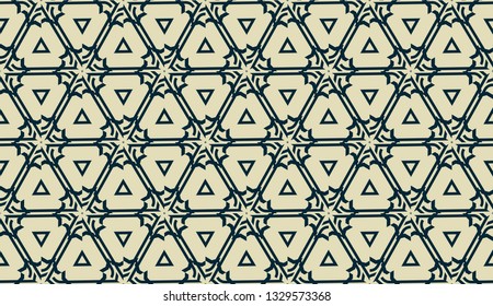 Vector layout with curved line, illusion triangles. Abstract hipster pattern. For your wallpaper, advert, banner, poster. mixed green color. seamless