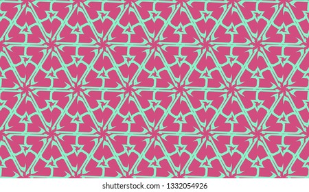 Vector layout with curved line, illusion triangles. Abstract hipster pattern. For your wallpaper, advert, banner, poster. Cherry color.
