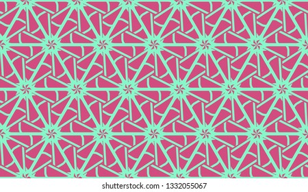 Vector layout with curved line, illusion triangles. Abstract hipster pattern. For your wallpaper, advert, banner, poster. Cherry color.