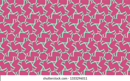 Vector layout with curved line, illusion triangles. Abstract hipster pattern. For your wallpaper, advert, banner, poster. Cherry color.