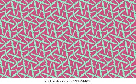 Vector layout with curved line, illusion triangles. Abstract hipster pattern. For your wallpaper, advert, banner, poster. Cherry color.
