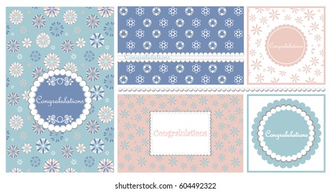 Vector layout decorative  greeting card or invitation design background.