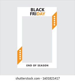 Vector Layout. Design Backgrounds for Social Media Stories. Stories Frame Templates. Mockup for Social Media Stories. Black Friday.