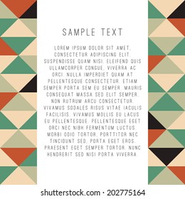 A vector layout design with a pixel art style