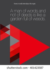 Vector Layout Design Template for Brochure / Web Page / Screen