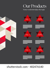 Vector Layout Design Template for Brochure / Web Page / Screen