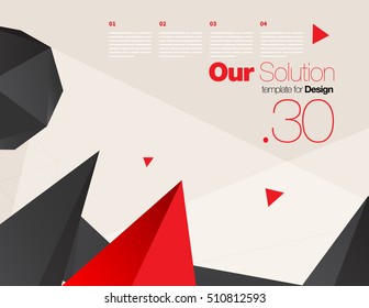 Vector Layout Design Template for Brochure / Web Page / Screen