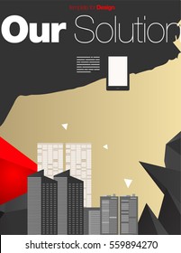 Vector Layout Design Template for Brochure / Web Page / Screen - Social Network