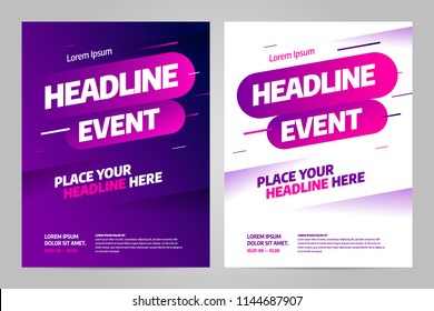 Vector layout design template for event. Eps10 vector.