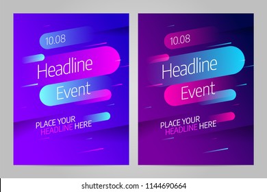 Vector layout design template for event. Eps10 vector. Vector layout design template for event. Eps10 vector.