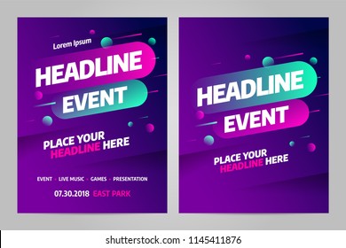 Vector layout design template for event. Eps10 vector.