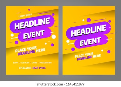 Vector layout design template for event. Eps10 vector.
