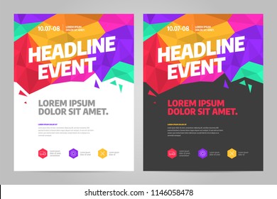 Vector layout design template for event. Eps10 vector.