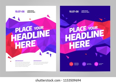 Vector layout design template for event. Eps10 vector.
