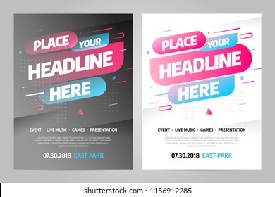 Vector layout design template for event. Eps10 vector.
