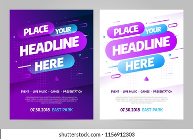 Vector layout design template for event. Eps10 vector.