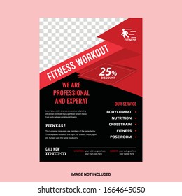 Vector layout design template for fitness Workout 