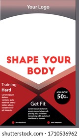 Plantilla de diseño de vectores para gimnasio u otro evento.
