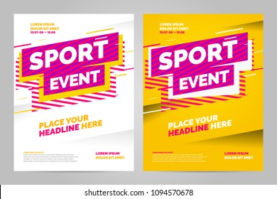 Vector layout design template for sport event.