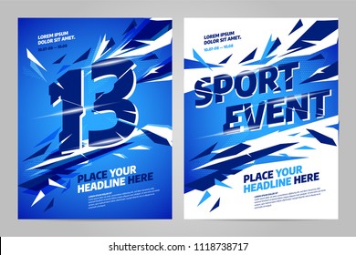 Vector layout design template for sport event, tournament or championship.