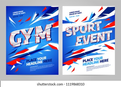 Vector layout design template for sport event, tournament or championship.