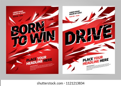 Vector layout design template for sport event, tournament or championship.