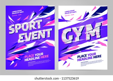 Vector layout design template for sport event, tournament or championship.