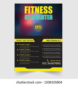 Vector layout design template for sport and fitness event.