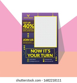 Vector layout design template for sport event, Banners Design. Discount Banner Promotion Template. Special offer and sale banner discount up to 40% template design